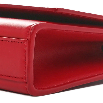 Saint Laurent Calfskin Monogram Cassandre Clutch Rouge Orient 9 of 9