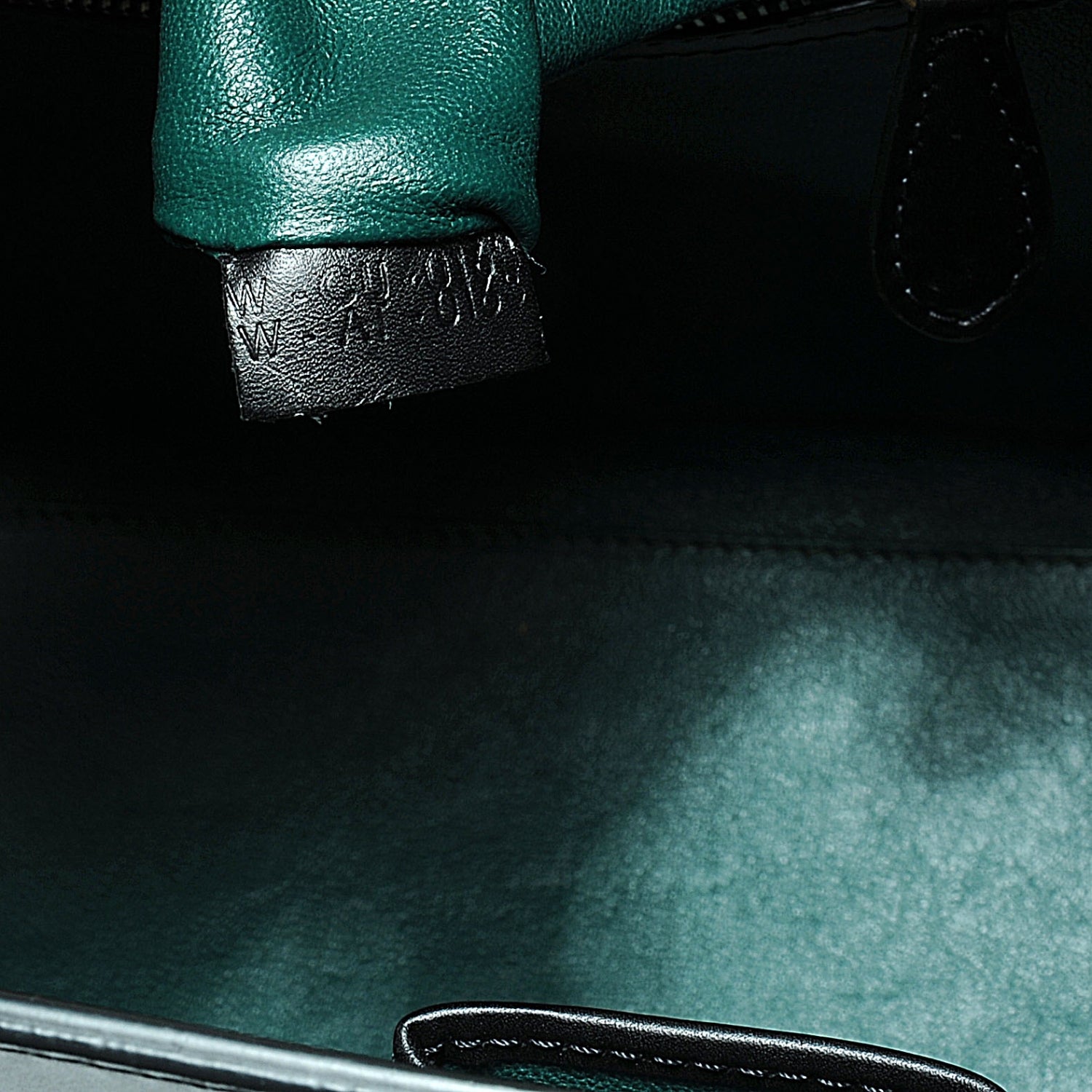 Celine Smooth Calfskin Mini Luggage Bag Bottle Green Black 7 of 9