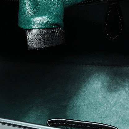 Celine Smooth Calfskin Mini Luggage Bag Bottle Green Black 7 of 9