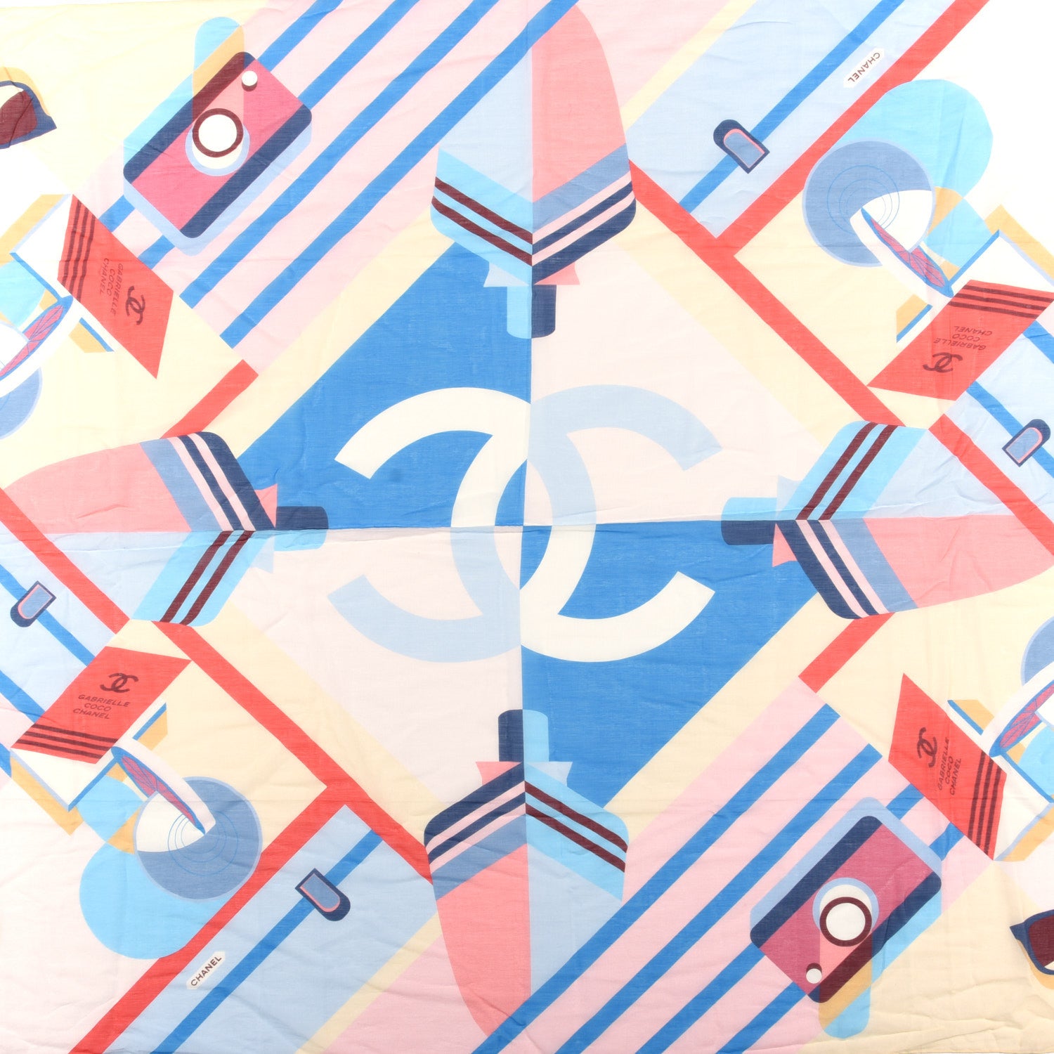 Chanel Cotton CC Logo Scarf Multicolor 2 of 5