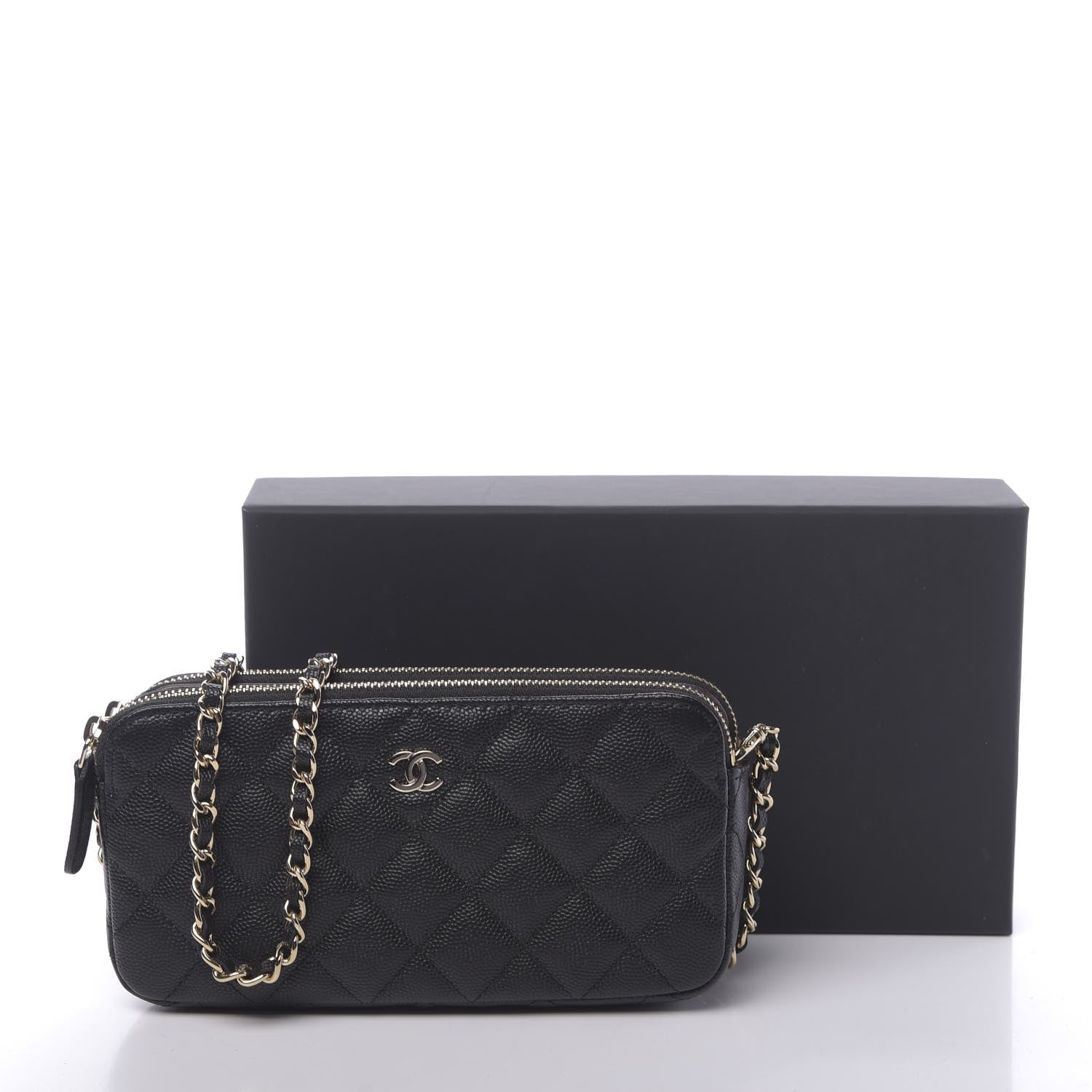 Chanel Caviar Quilted Small Clutch With Chain Black 14 of 14