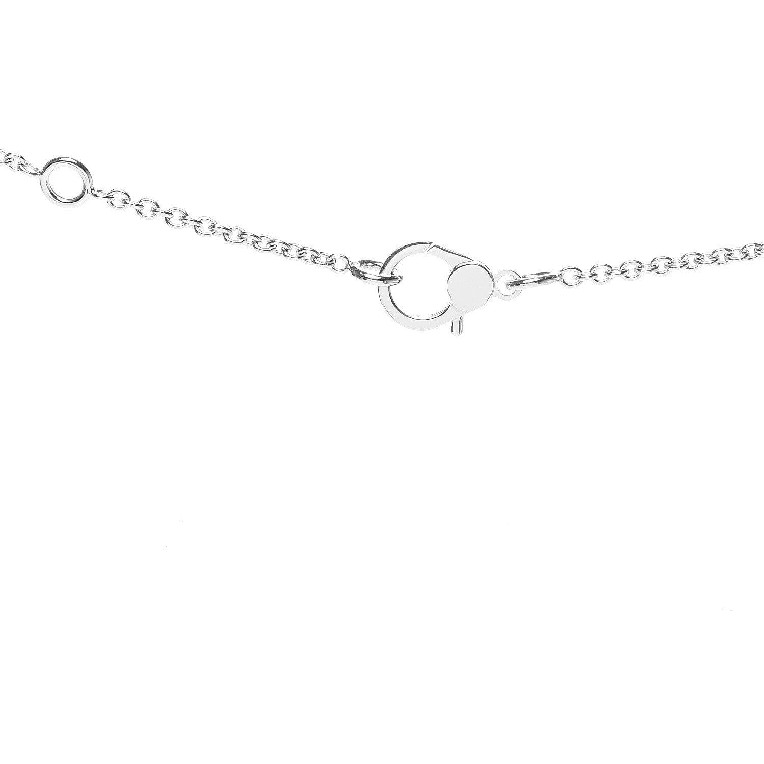Hermes 18K White Gold Diamond Finesse Pendant Necklace 5 of 6
