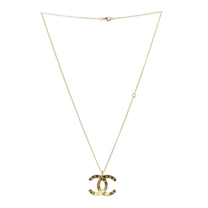Chanel Metal CC Paris Button Necklace Gold 1 of 4