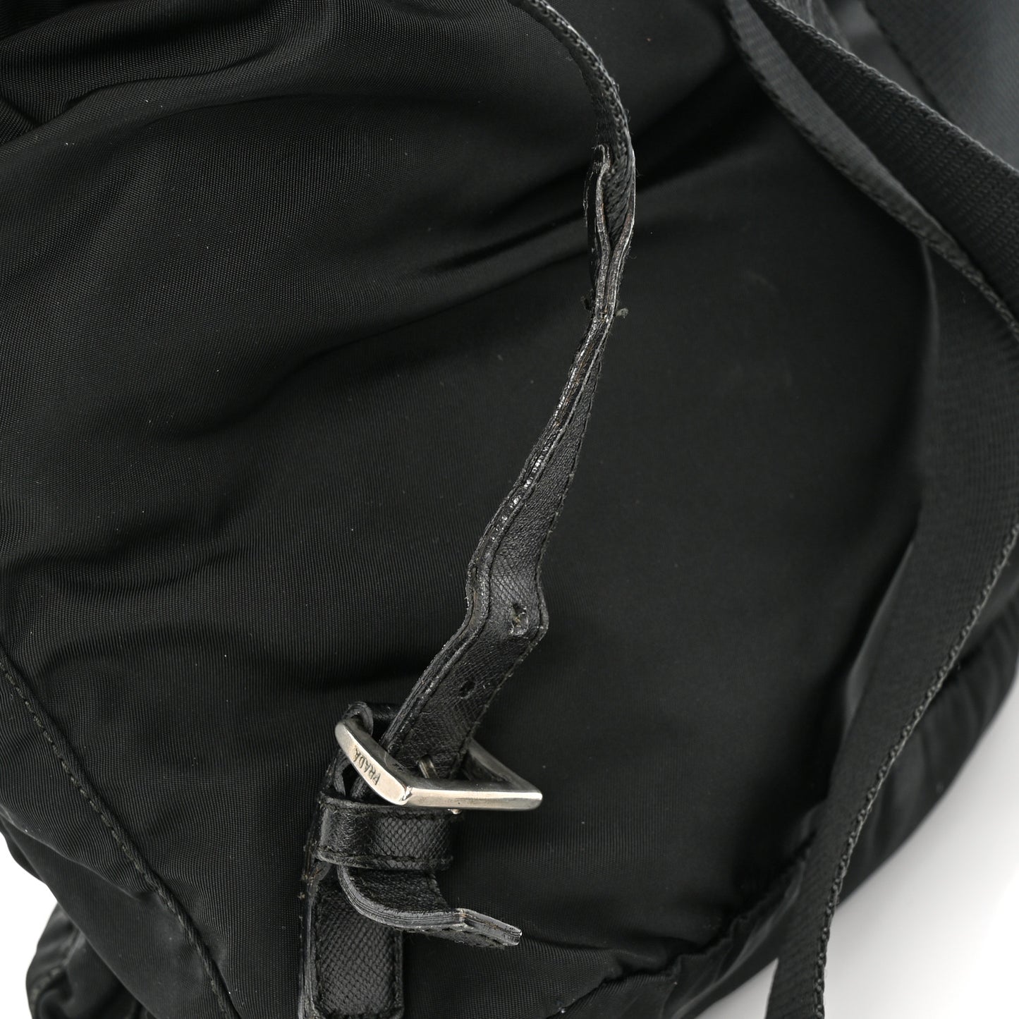 Tessuto Nylon Saffiano Small Backpack Black