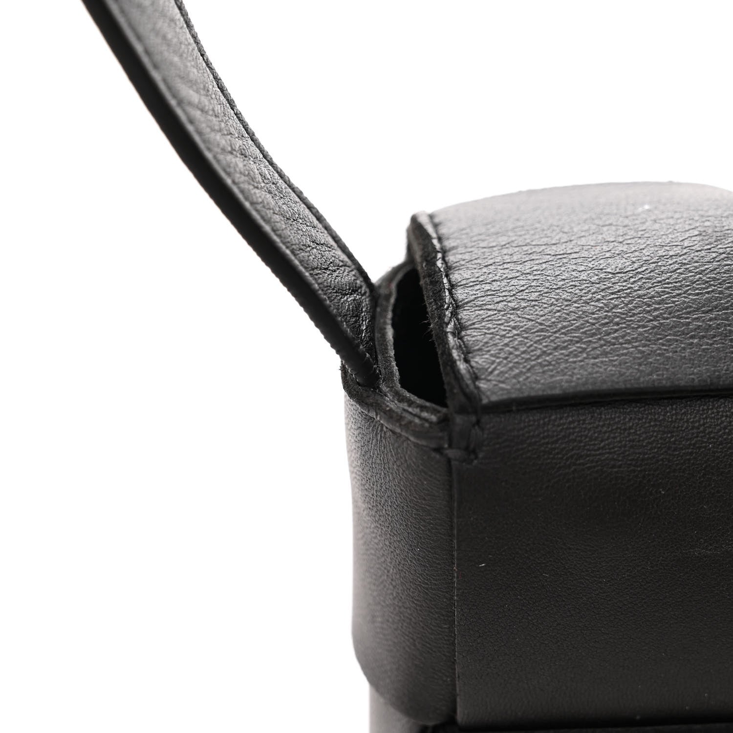 Bottega Veneta Lambskin Maxi Intrecciato Extra Mini Cassette Crossbody Bag Black 12 of 12