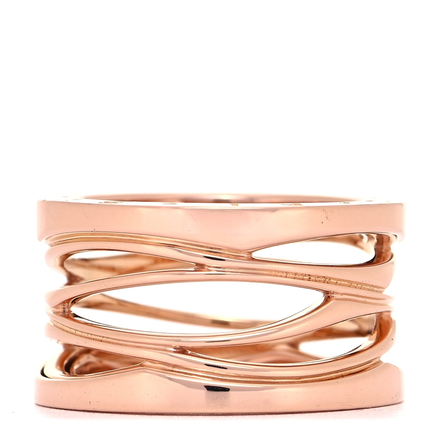 Bulgari 18K Rose Gold B.Zero1 Legend Four-Band Ring 54 6.75 3 of 5