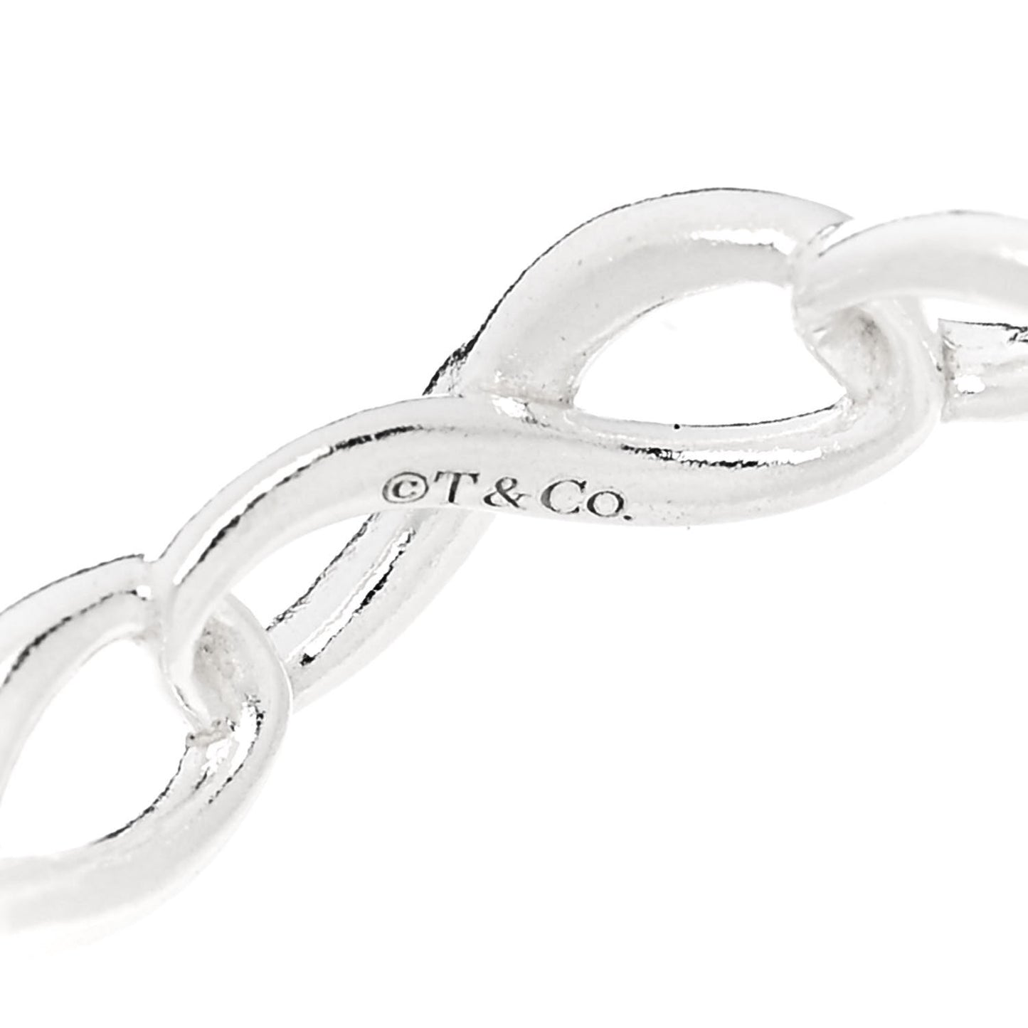 Sterling Silver Narrow Infinity Band Ring 50 5.5