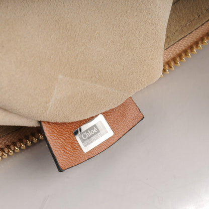 Chloe Calfskin Patchwork Medium Faye Shoulder Bag Caramel 7 of 8