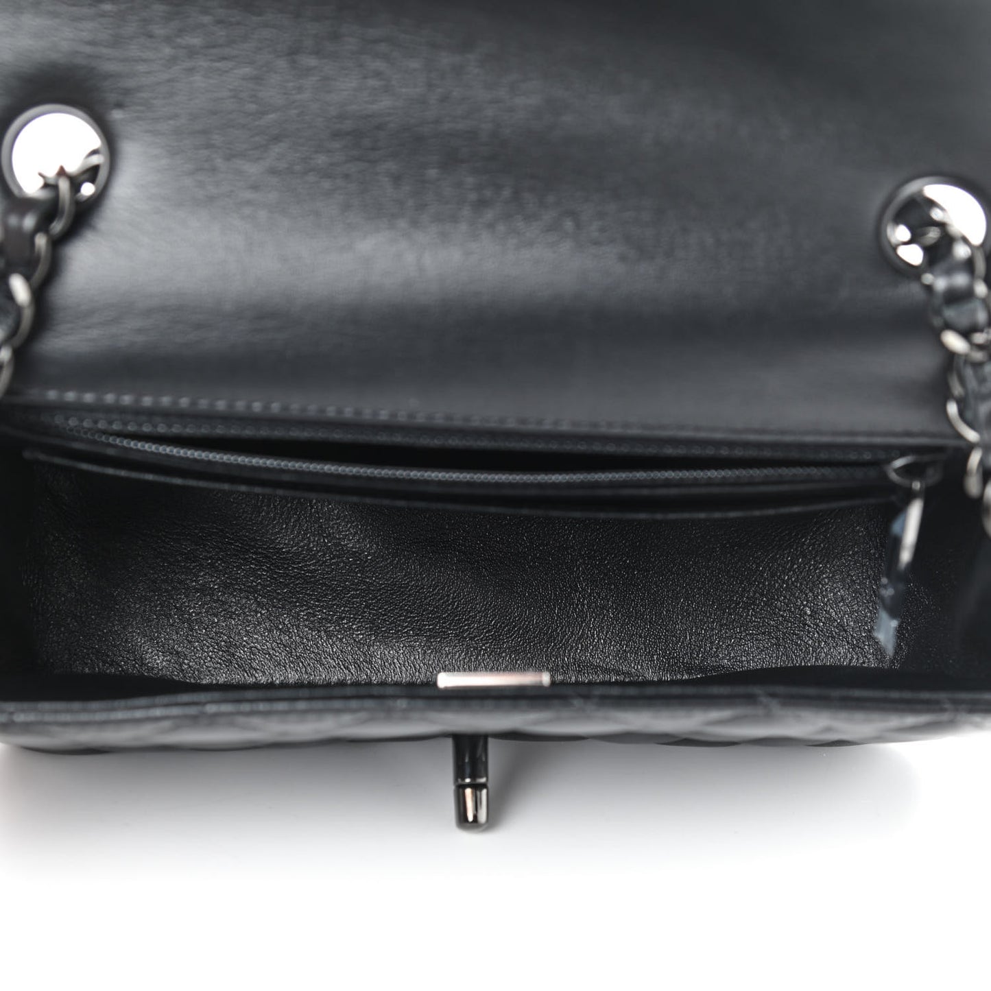 Lambskin Quilted Mini Rectangular Flap So Black