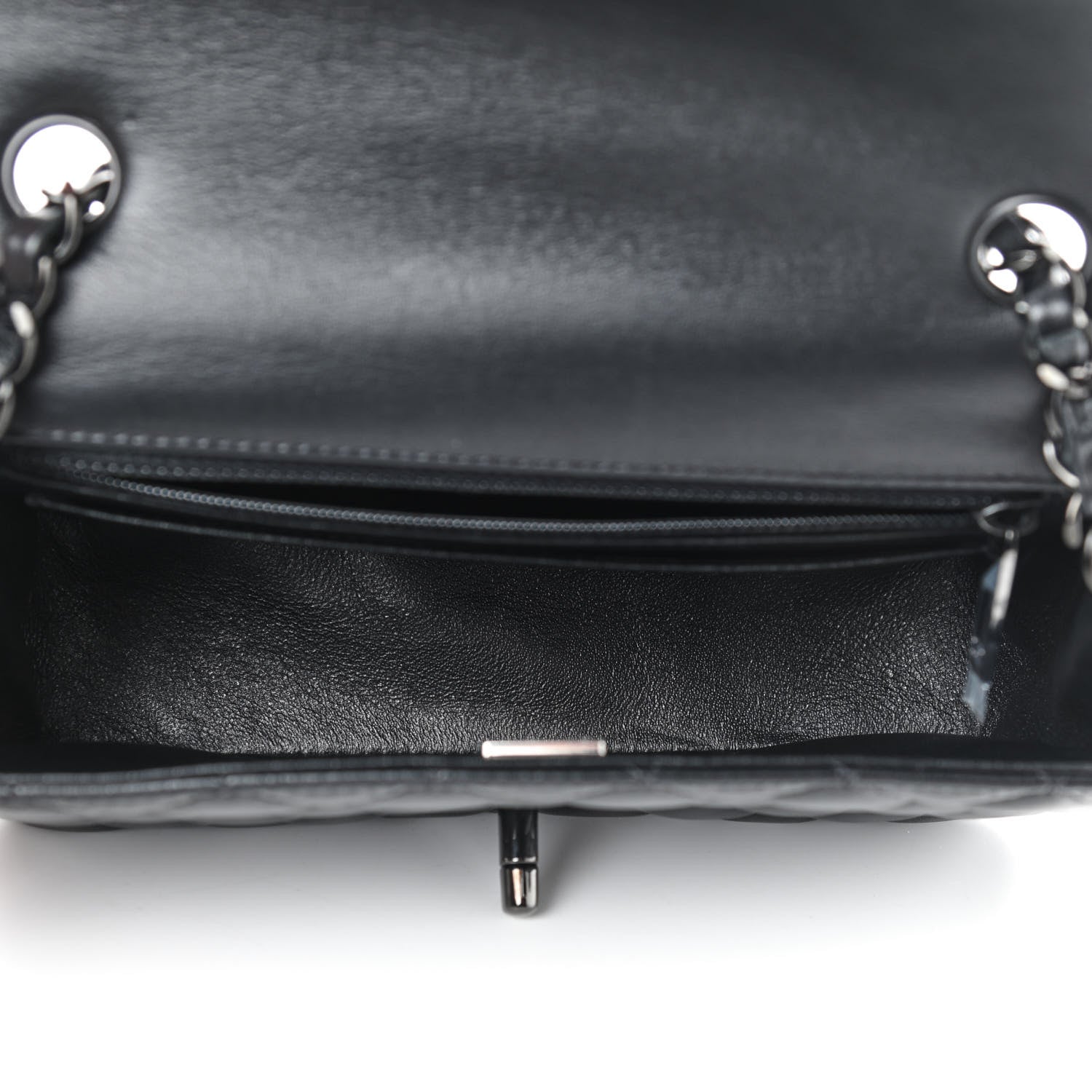 Chanel Lambskin Quilted Mini Rectangular Flap So Black 5 of 9