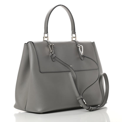 Prada Saffiano Cuir Convertible Top Handle Tote Marmo 3 of 14