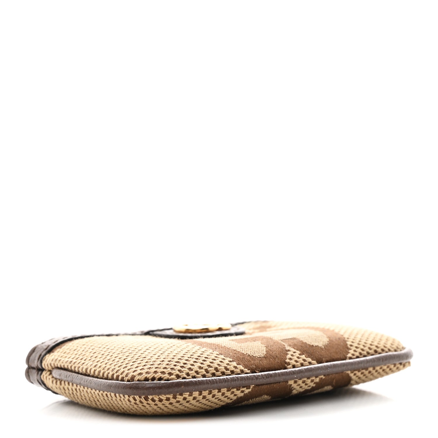 Gucci Monogram Jumbo GG Textured Dollar Calfskin Ophidia Key Case Camel Ebony New Acero 5 of 9