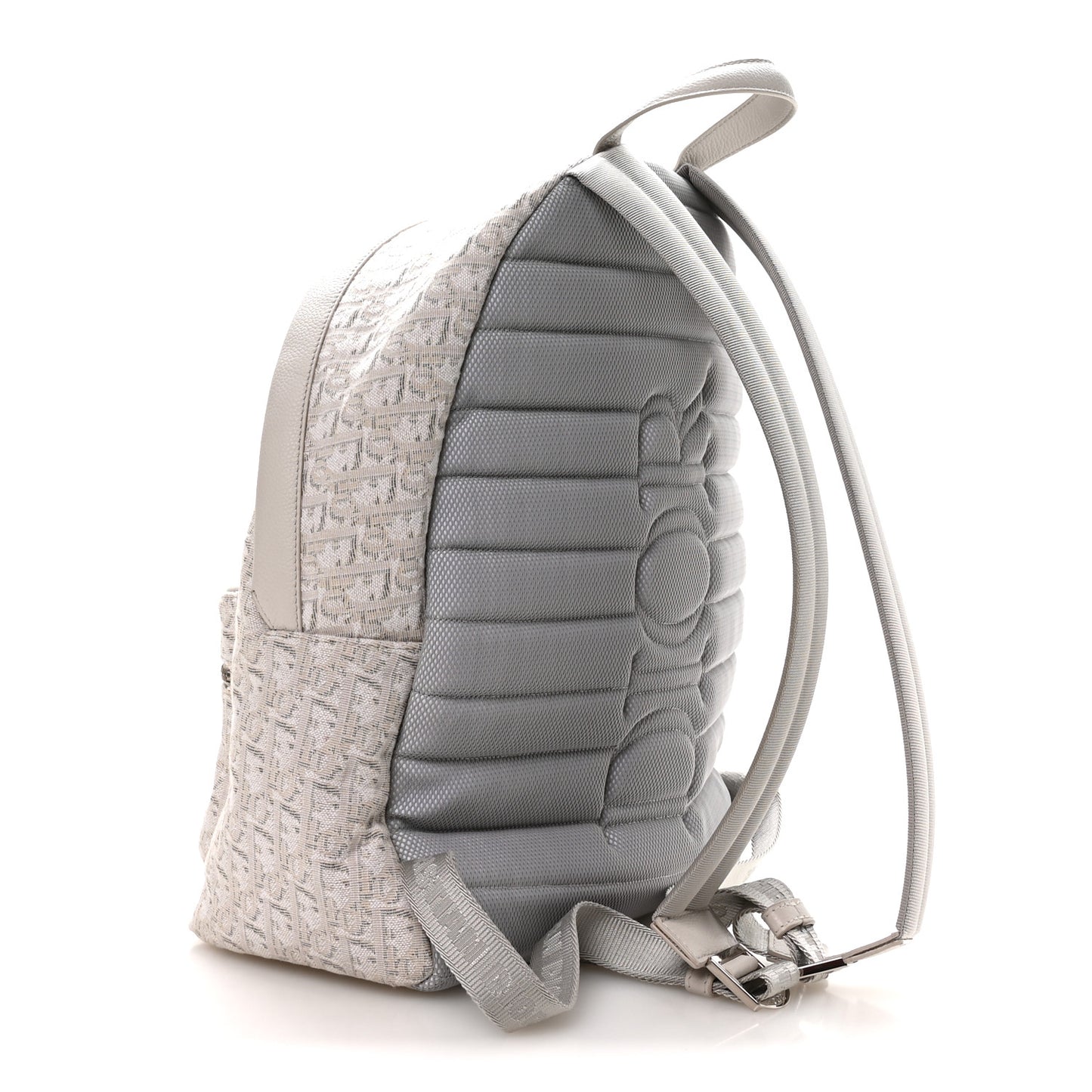 Oblique Calfskin Rider Backpack Beige