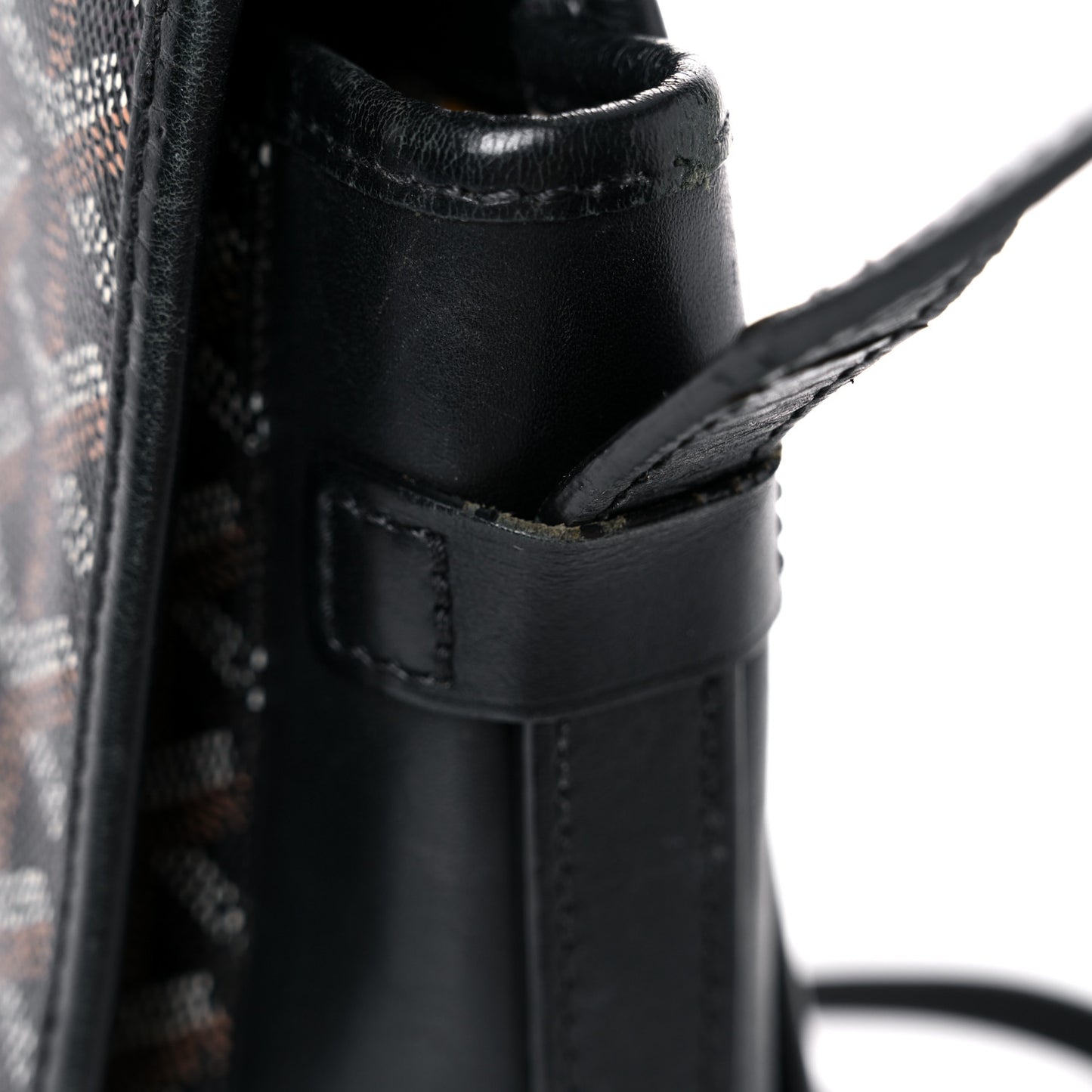 Goyardine Belvedere MM Messenger Bag Black