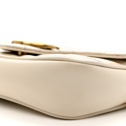 Gucci Calfskin Matelasse Super Mini GG Marmont Shoulder Bag White 10 of 13