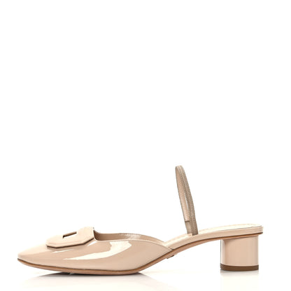 Christian Dior Patent Dior Day Slingback 35mm Pumps 40 Nude 1 of 8