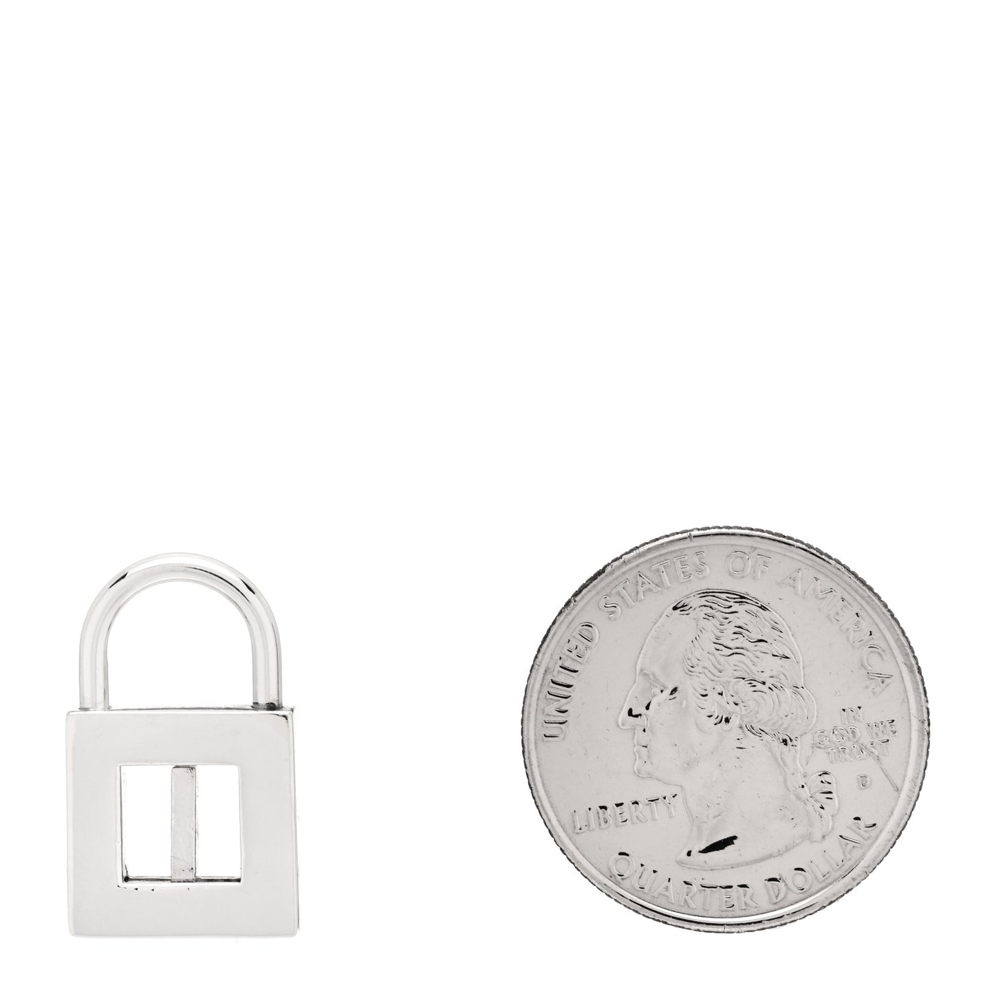 Sterling Silver Letter I Lock Charm Pendant