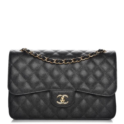 Chanel Caviar Quilted Jumbo Double Flap Black 1 of 8