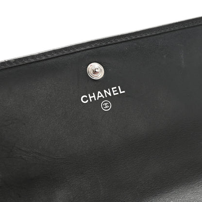 Chanel Calfskin Quilted Cambon Long Double Wallet Black 12 of 13