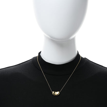 Tiffany 18K Yellow Gold 20mm Elsa Peretti Bean Pendant Necklace 3 of 5