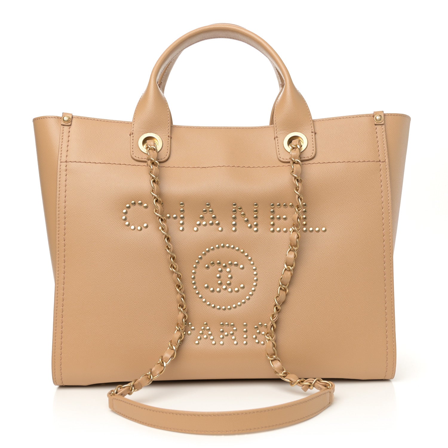 Chanel Caviar Small Studded Deauville Beige 1 of 11