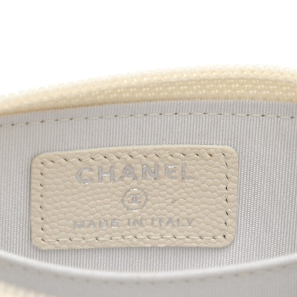 Chanel Caviar Quilted Boy Zip Around Coin Purse Wallet Ivory 6 of 7