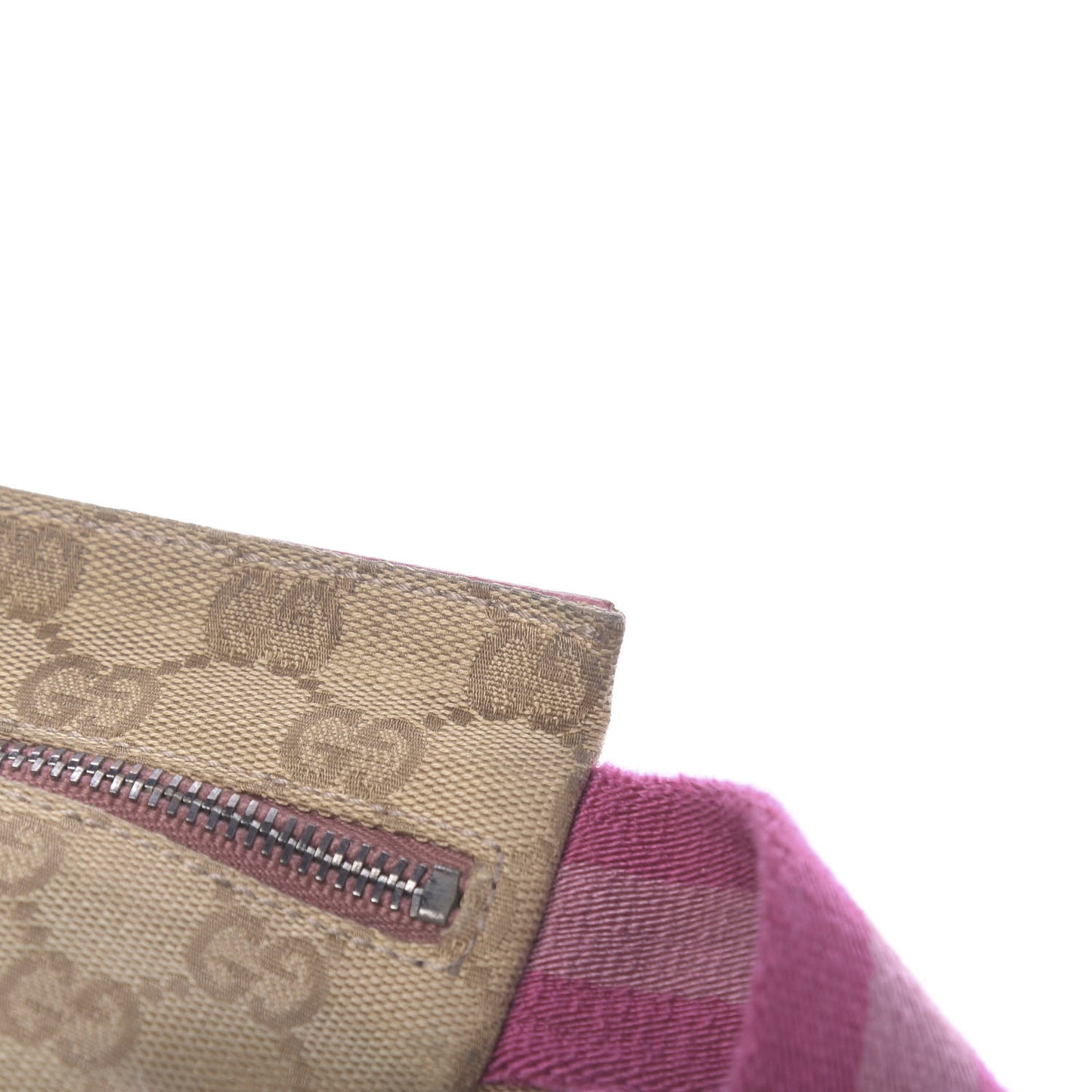 GG Monogram Web Double Pocket Belt Bag Pink