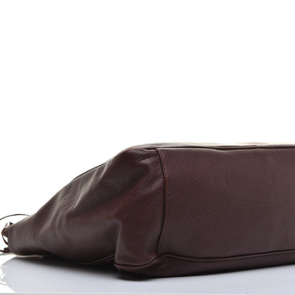 Balenciaga Grained Calfskin Tube Top Handle Tote Burgundy 8 of 9