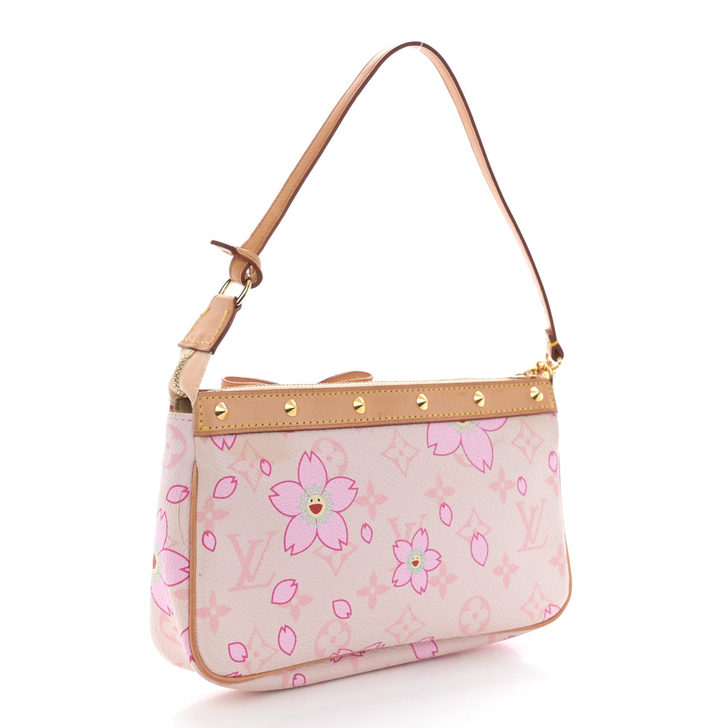 Louis Vuitton Monogram Cherry Blossom Pochette Accessories Pink 3 of 11