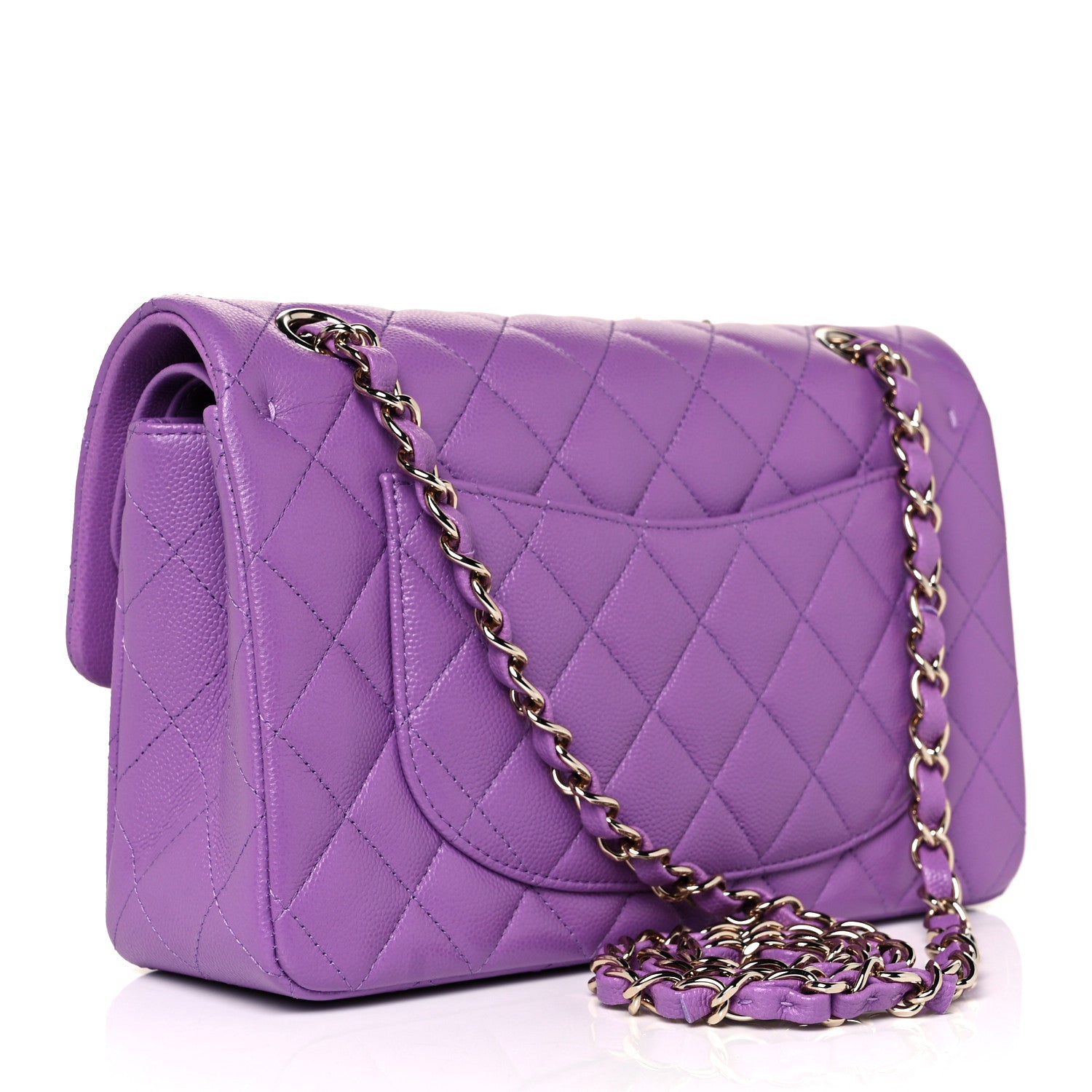 Chanel Caviar Quilted Small Double Flap Purple 2 of 10