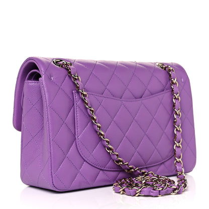 Chanel Caviar Quilted Small Double Flap Purple 2 of 10