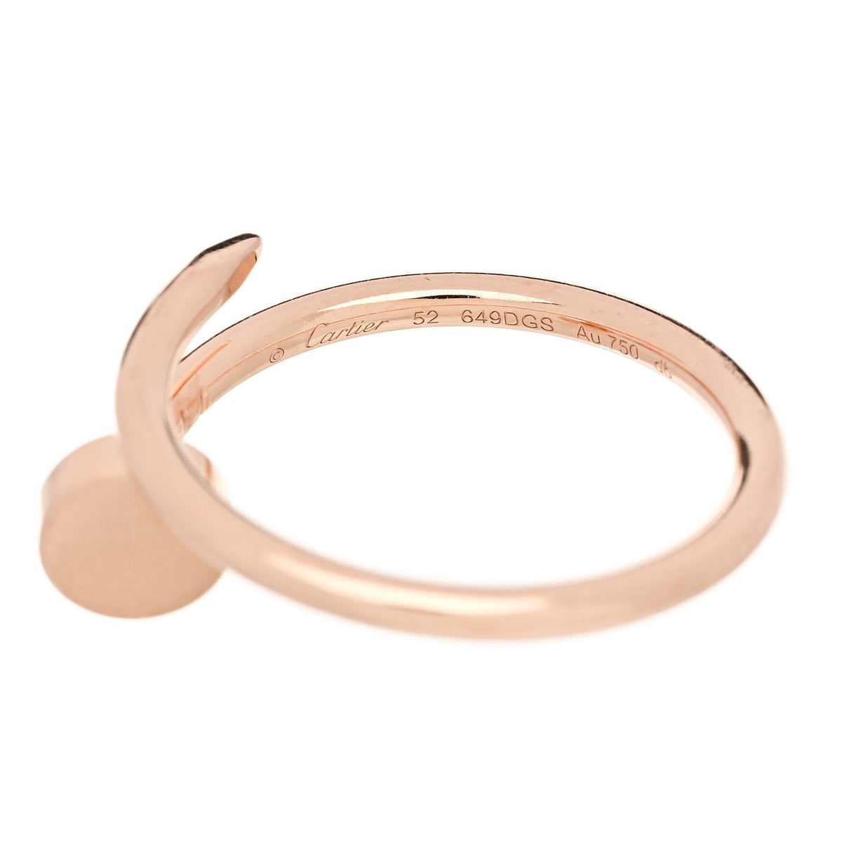 Cartier 18K Pink Gold Small Juste Un Clou Ring 52 6 5 of 6