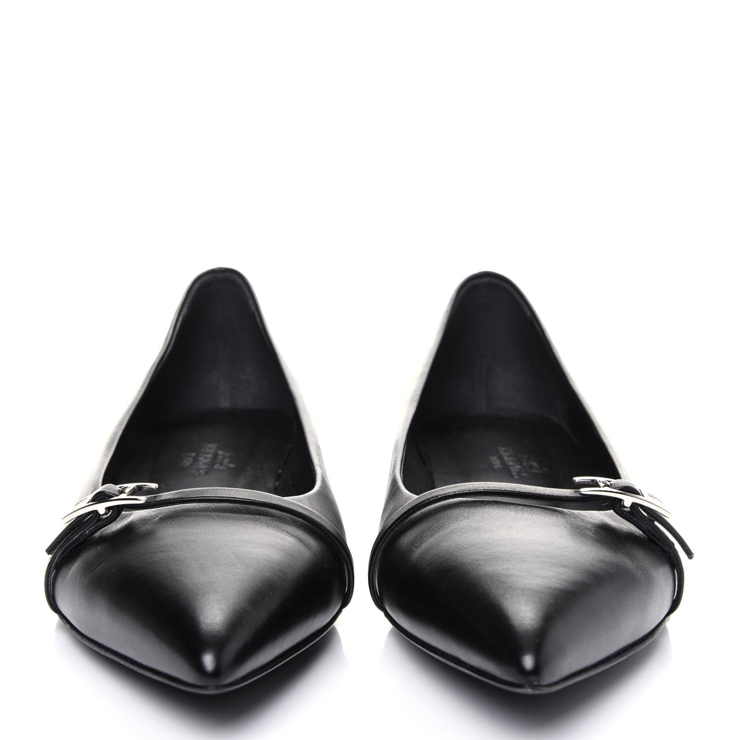 Hermes Calfskin Laura Ballerina Flats 36.5 Black 2 of 9