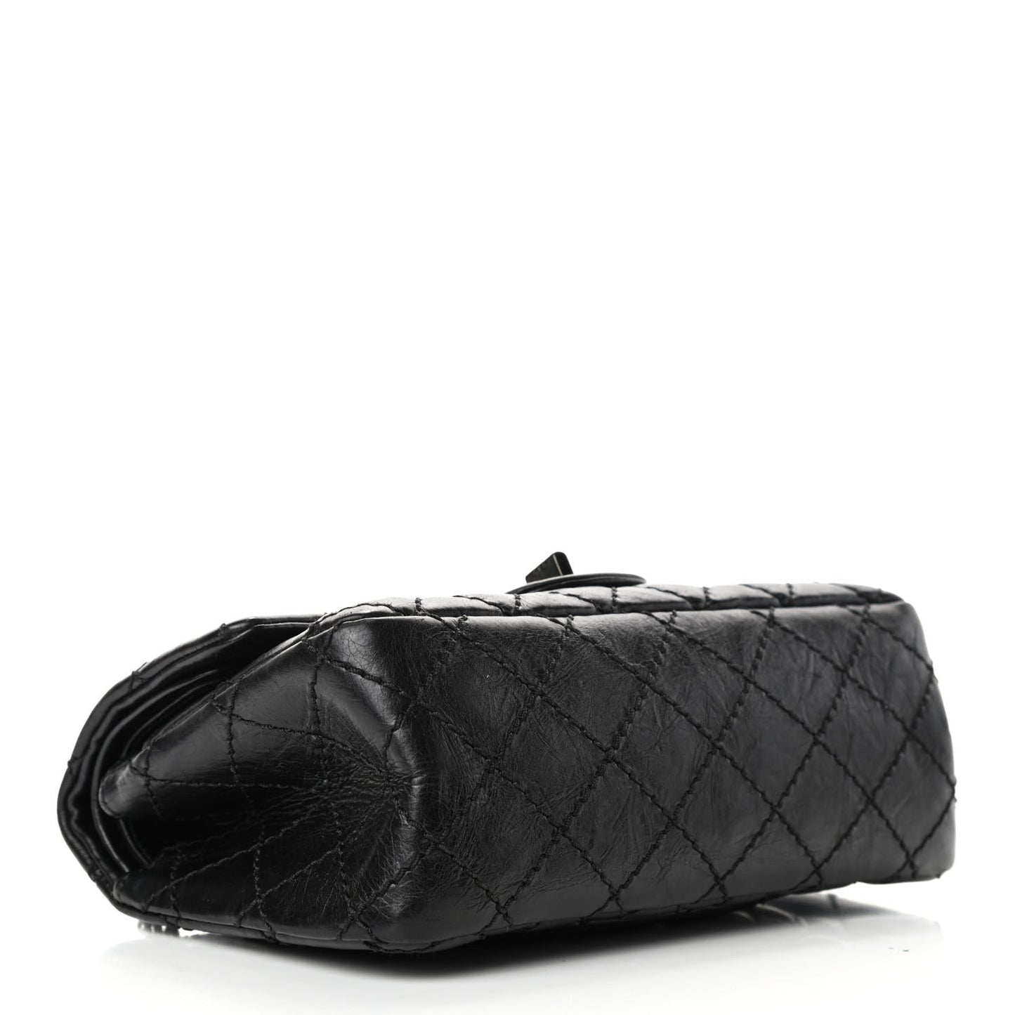 Aged Calfskin Quilted 2.55 Reissue 224 Flap So Black