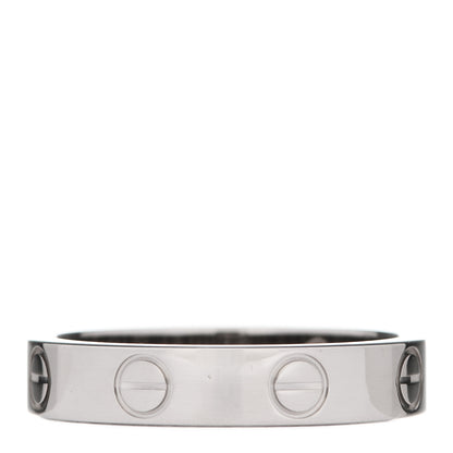 Cartier 18K White Gold 3.5mm LOVE Wedding Band Ring 49 5 3 of 6