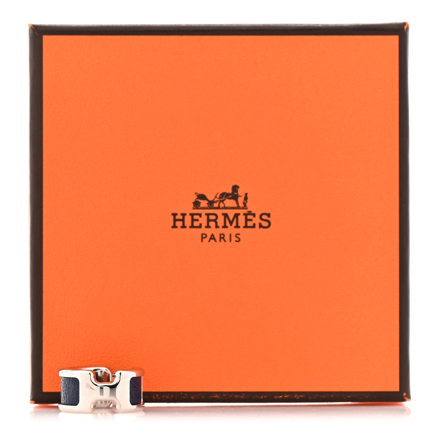 Hermes Chevre Chamkila Olympe Ear Cuff PM Bleu Saphir 4 of 4