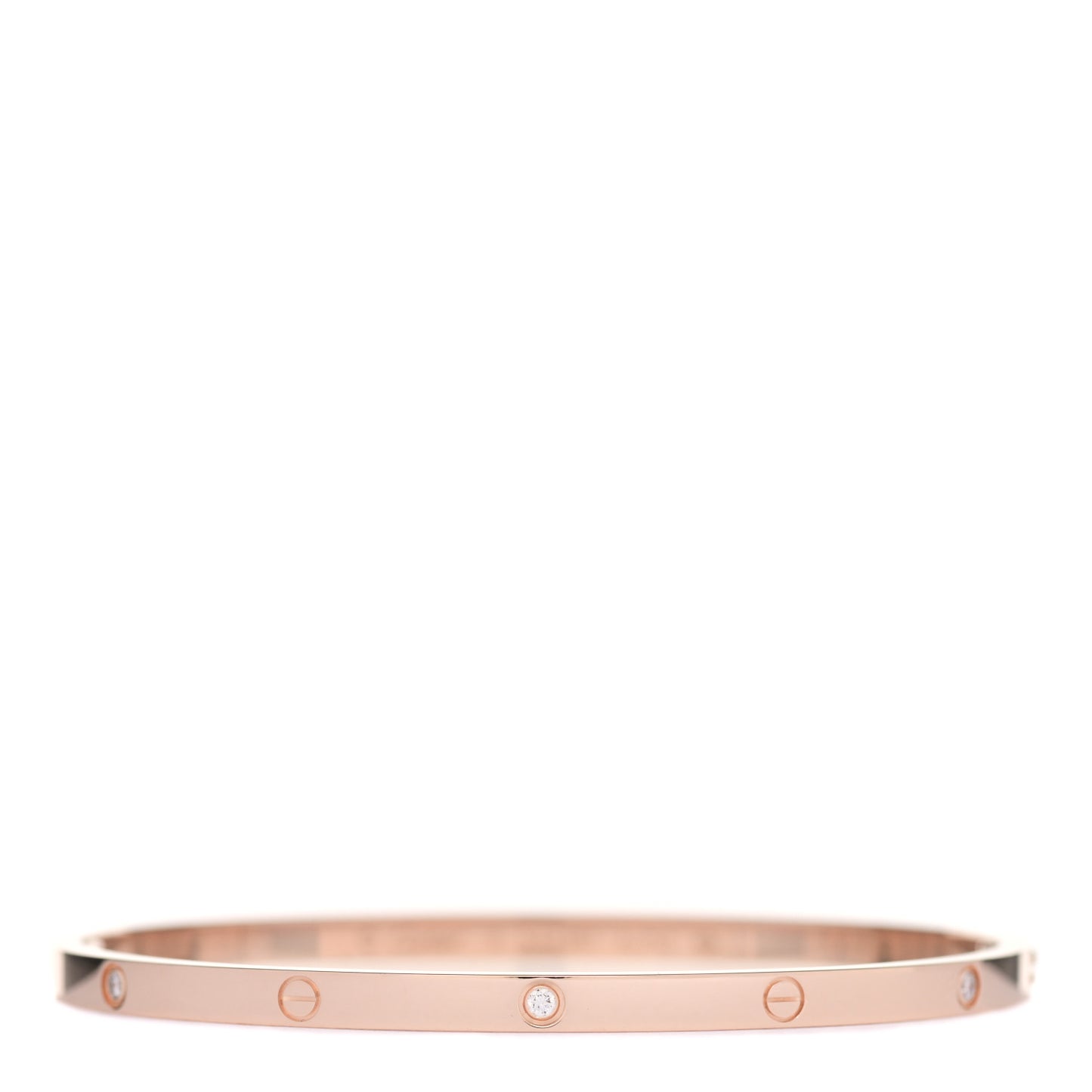 18K Pink Gold 6 Diamond Small LOVE Bracelet 18