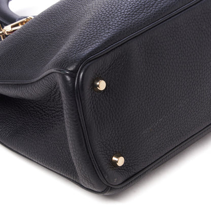 Christian Dior Smooth Calfskin Large Diorissimo Tote Black Rose Indien 6 of 11