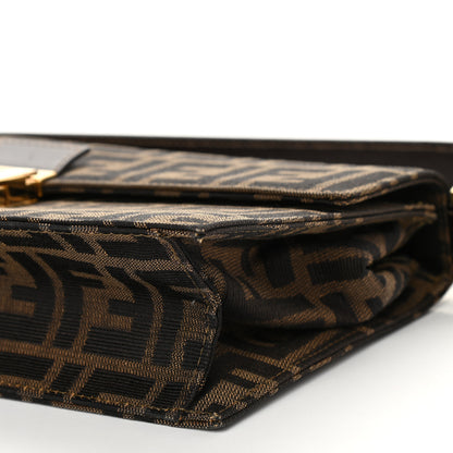 Fendi Zucca Calfskin Shoulder Bag Tobacco 9 of 10