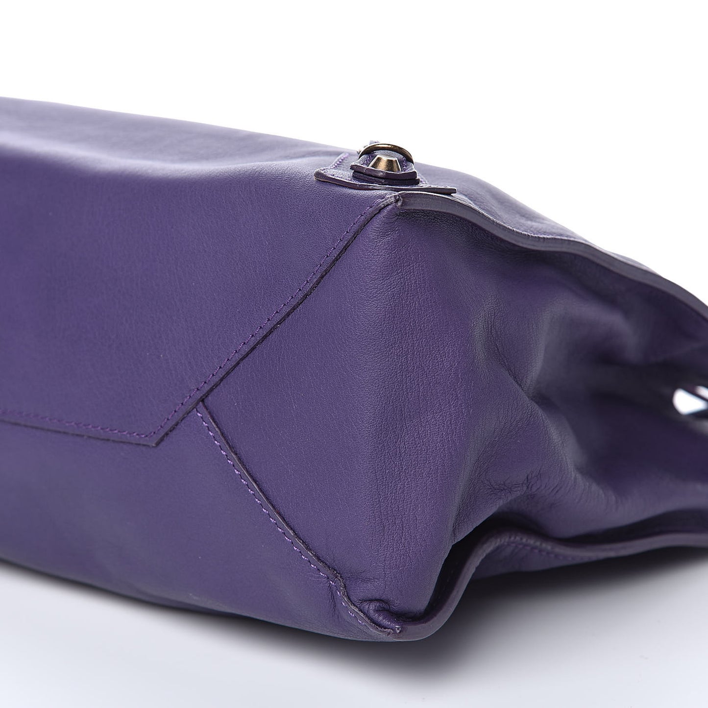 Veau Mini Papier Tote Purple