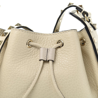Valentino Garavani Grained Calfskin Rockstud Bucket Bag Light Ivory 12 of 12