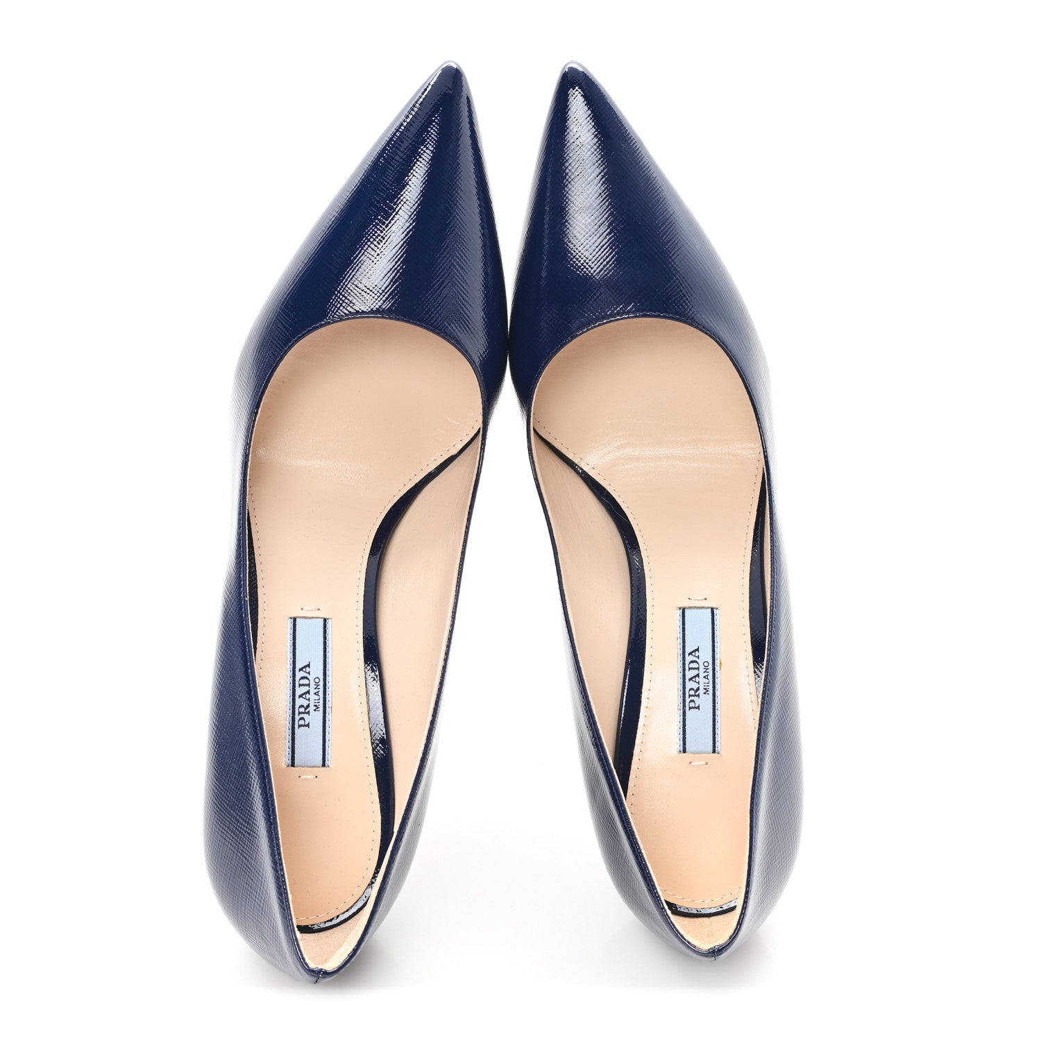 Prada Saffiano Vernice Pumps 38 Royal 2 of 9
