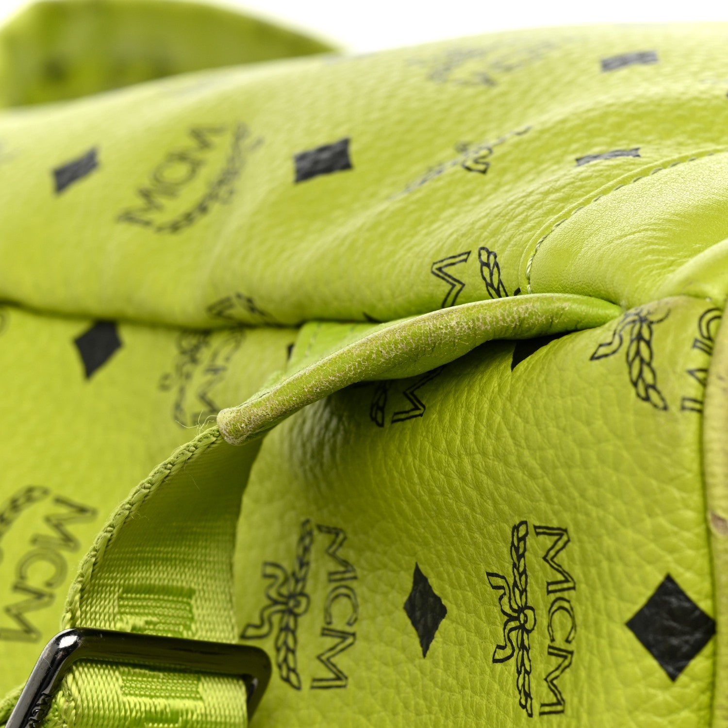 MCM Visetos Crown Stud Large Stark Backpack Green 19 of 23