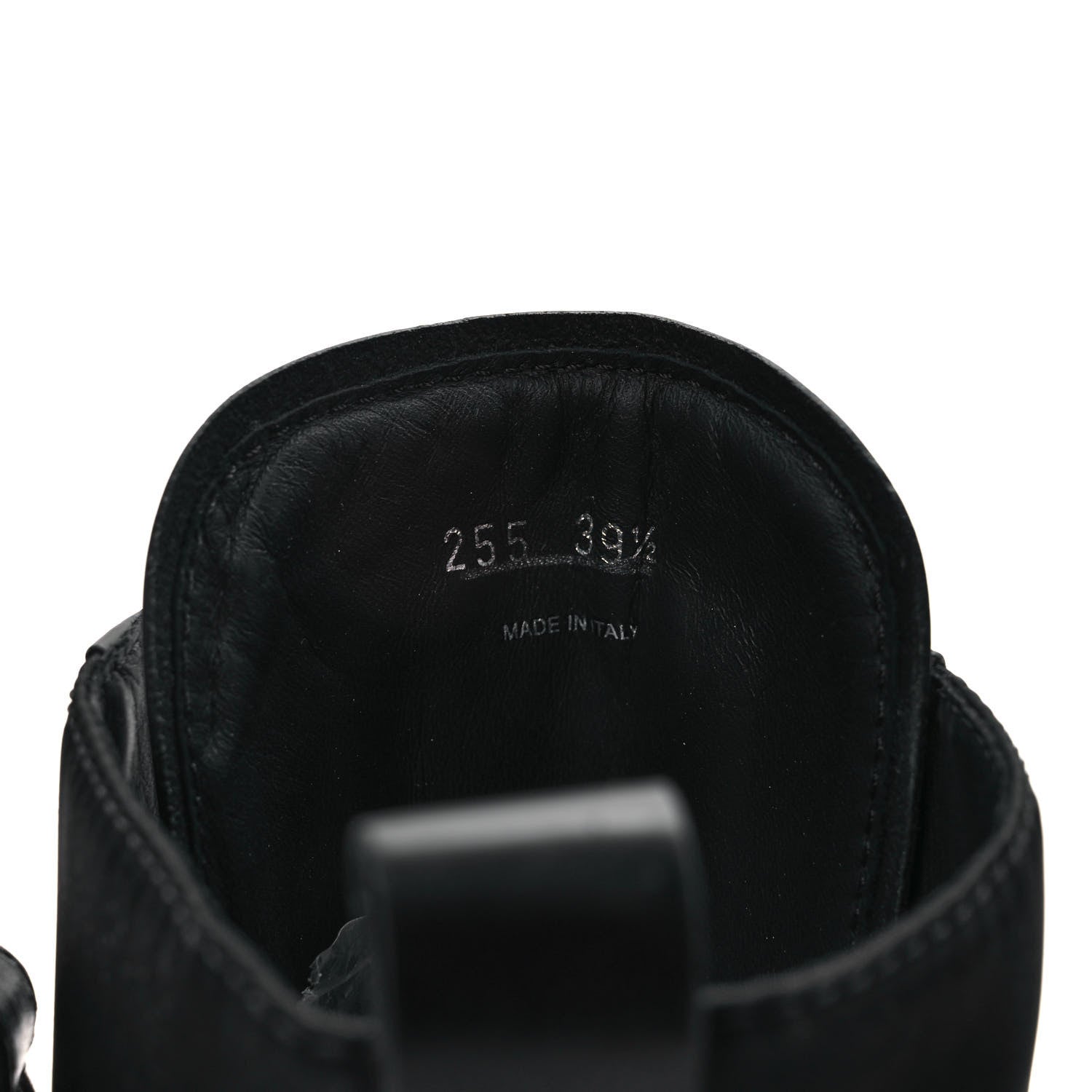Prada Spazzolato Rois Nylon Metal Triangle Logo Monolith Pouch Pocket 55mm Boots 39.5 Black 8 of 8