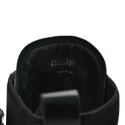 Prada Spazzolato Rois Nylon Metal Triangle Logo Monolith Pouch Pocket 55mm Boots 39.5 Black 8 of 8