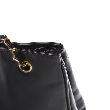 Chanel Lambskin Quilted Shopping Tote Black 16 of 17