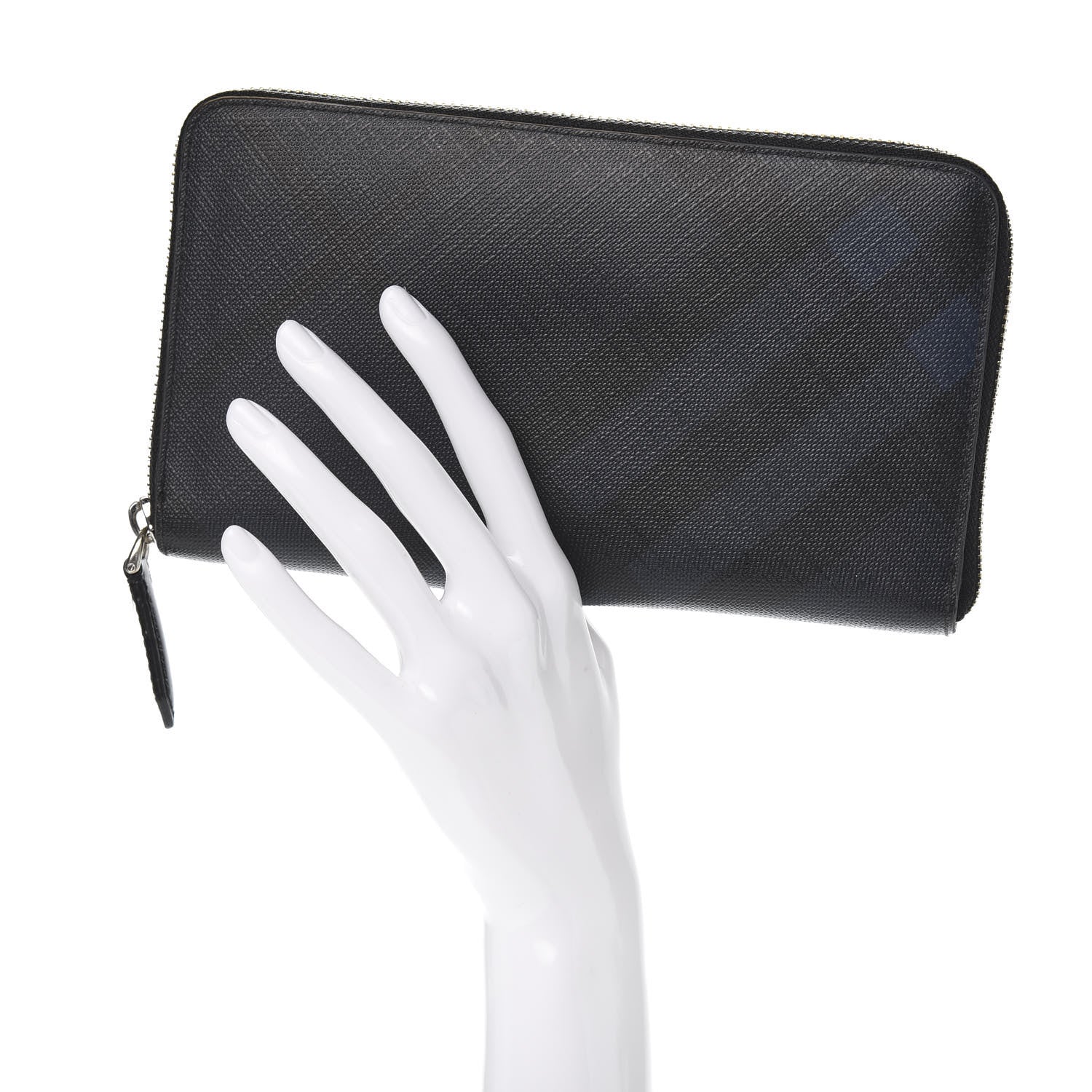 Burberry London Check Large Zip Around Wallet Charcoal 2 of 8