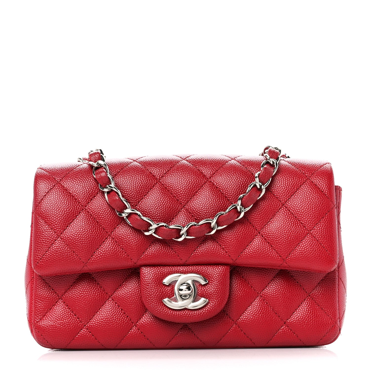 Chanel Caviar Quilted Mini Rectangular Flap Red 1 of 11