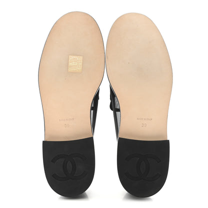 Chanel Mesh Satin CC Loafers 39 Black 6 of 13