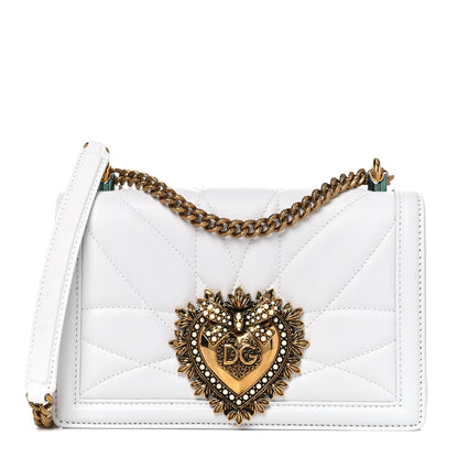 Dolce & Gabbana Calfskin Medium Devotion Crossbody Bag White 1 of 10